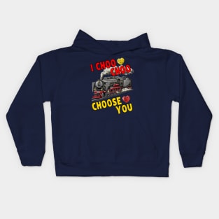 I Choo Choo Choose You - Happy Valentines Day Train Meme Kids Hoodie